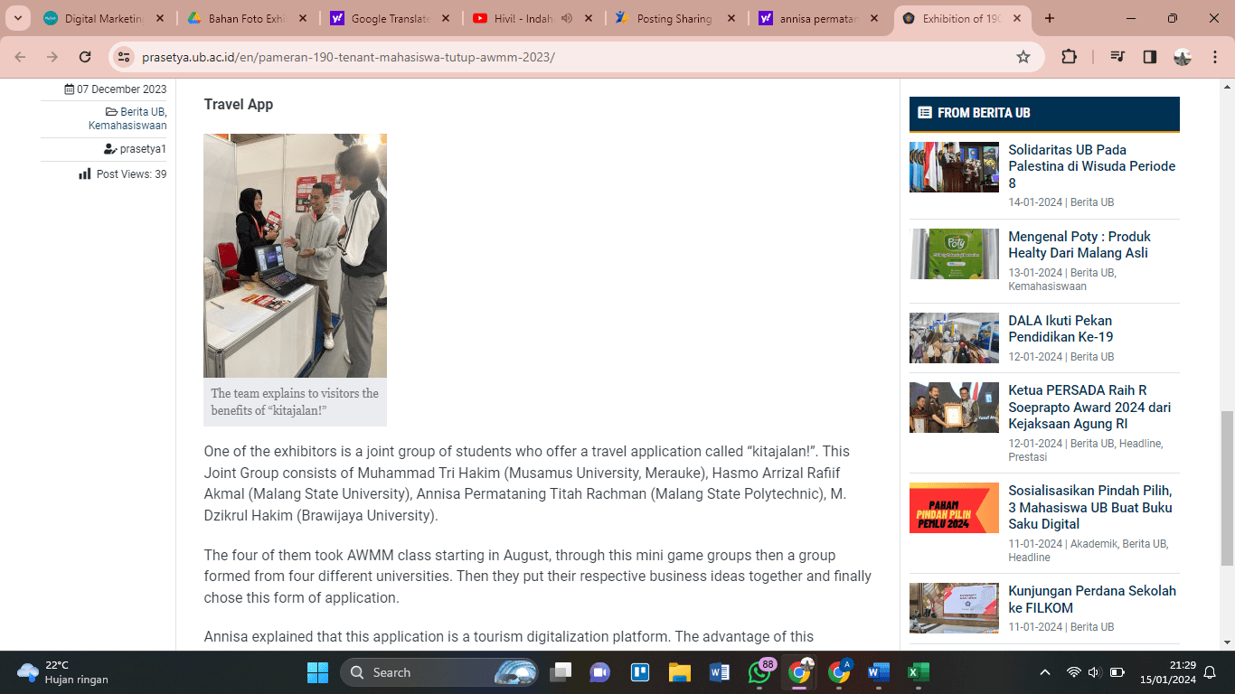 Mimpi 3 tahun lalu yang menjadi kenyataan