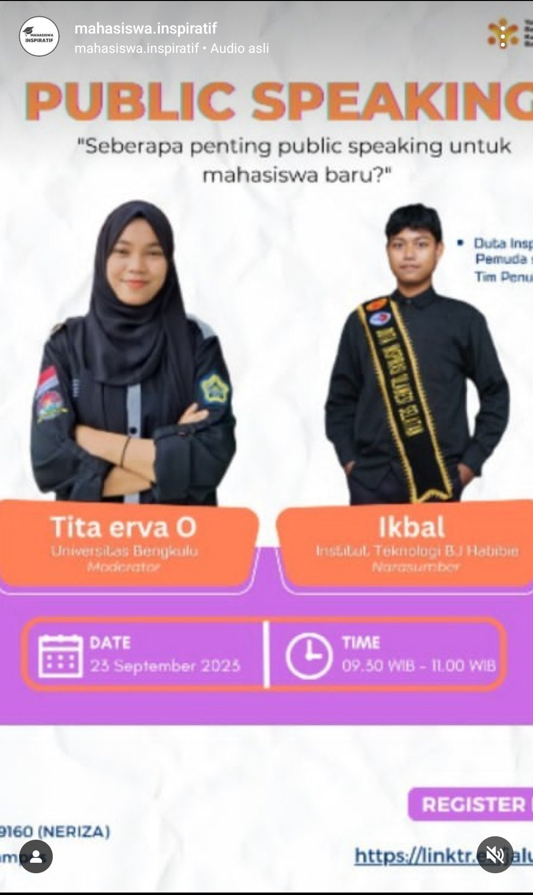 Moderator : Tips Public Speaking