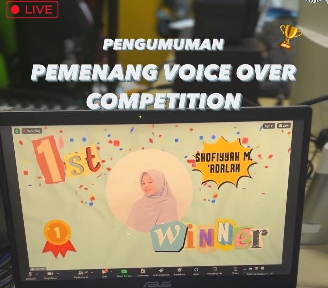 First Time Ikut Voice Over Competition, Langsung Jadi Juara Berskala Nasional?
